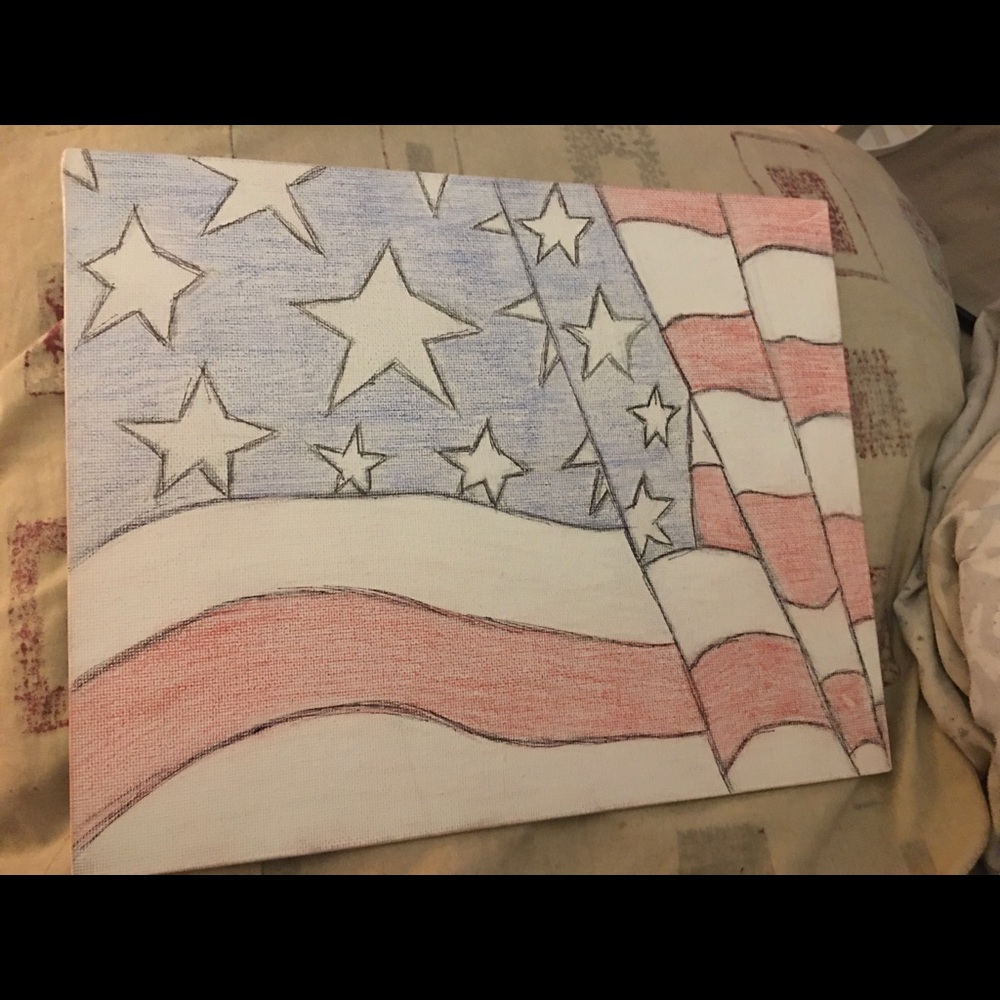 Up close and personal with my Waving American Flag